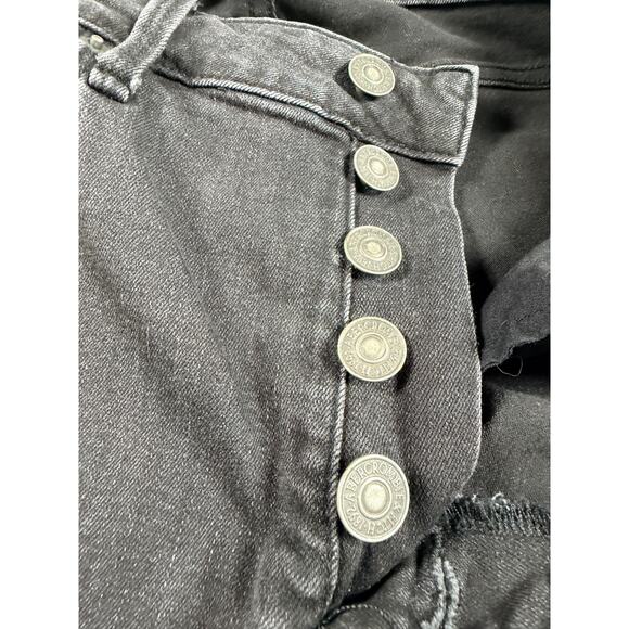 Abercrombie & Fitch Women’s Black Distressed Skinny Jeans 28 / 6 Short – High - Picture 6 of 9